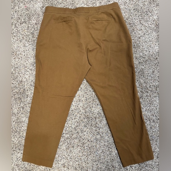 J.JILL Brown Premium BI-STRETCH Cotton Blend Capri Pants Size 14‎ - Picture 7 of 10